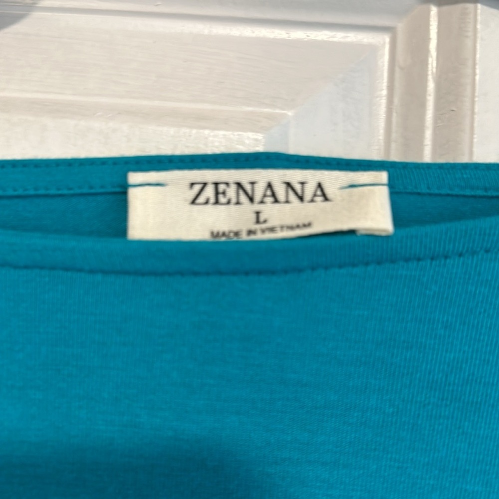 NWOT Allie Short Sleeve Jersey A-Line Blue Dress - Picture 5 of 7